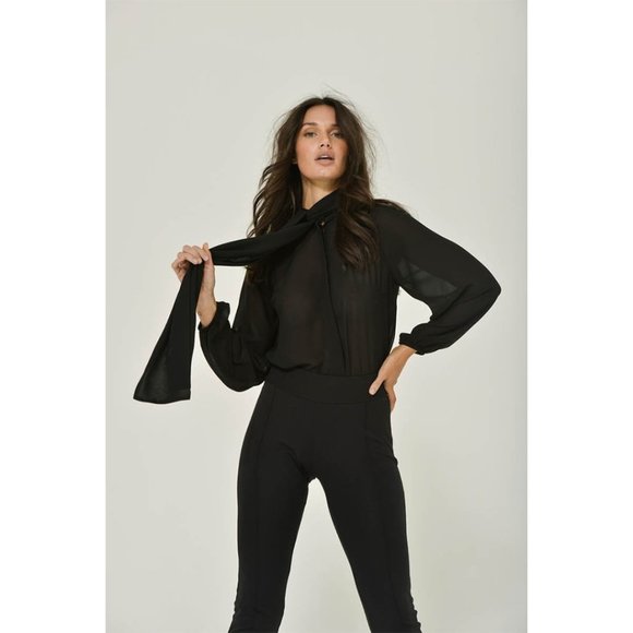 Pussybow Blouse | Long Sleeves | Semi-Sheer | NWT - Picture 8 of 8